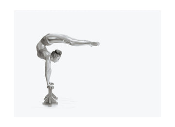 Silver Gymnast Handstand | Poster - Passepartout