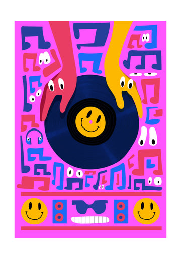 Pink Music Dance Party | Poster - Passepartout