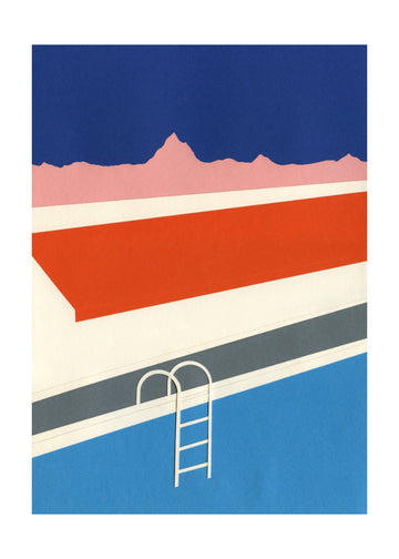 Colorful Poolside Abstract | Poster - Passepartout