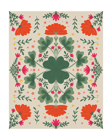 Vibrant Folk Floral | Poster - Passepartout