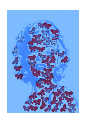 Blue Marilyn Butterflies | Poster - Passepartout