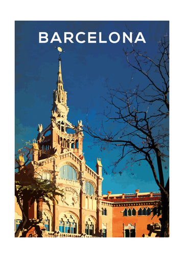 Barcelona Sant Pau Landmark | Poster - Passepartout