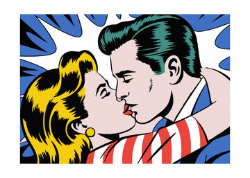 Romantic Comic Kiss | Poster - Passepartout