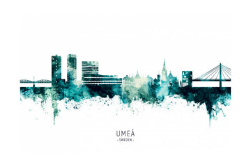 Umeå Sweden Skyline | Poster - Passepartout