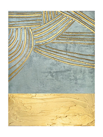 Textured Gold Waves | Poster - Passepartout