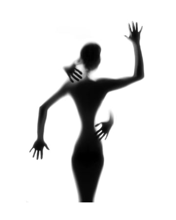 Silhouetted Woman Embrace | Poster - Passepartout