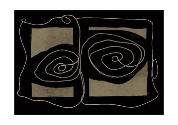 Dark Abstract Spirals | Poster - Passepartout