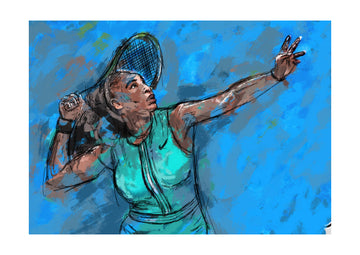 Dynamic Tennis Serve | Poster - Passepartout