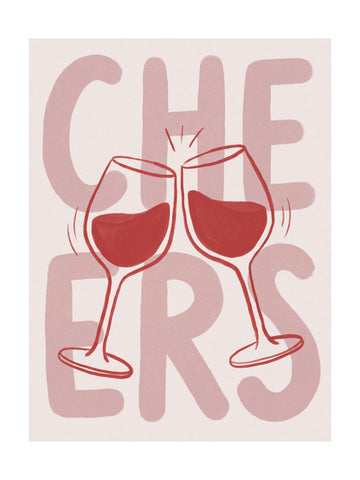 Cheers Wine Toast | Poster - Passepartout