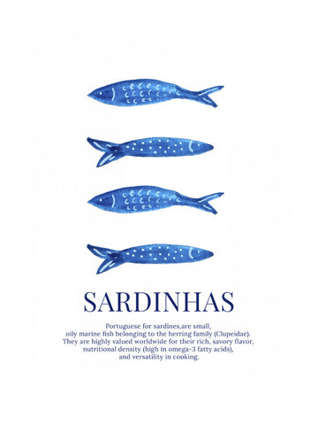 Portuguese Blue Sardines | Poster - Passepartout