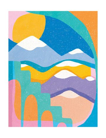 Sunny Abstract Landscape | Poster - Passepartout