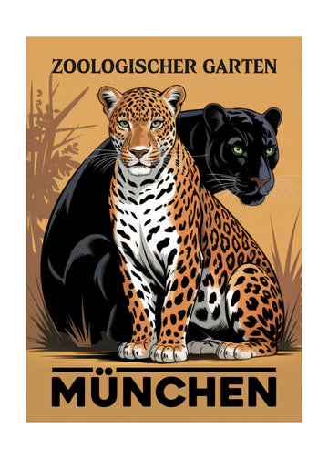 Munich Zoo Jaguar Panther | Poster - Passepartout