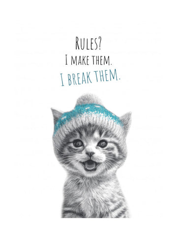 Happy Kitten Rules | Poster - Passepartout