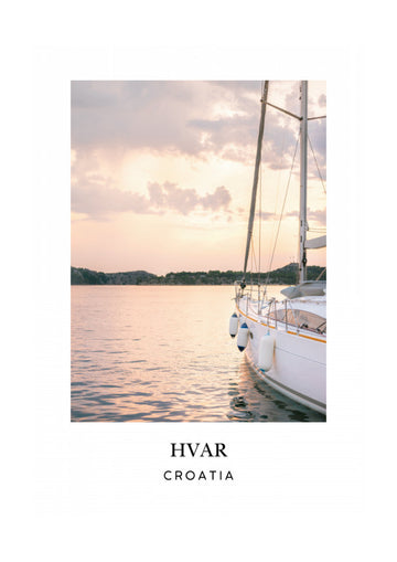 Hvar Croatia travel poster | Poster - Passepartout