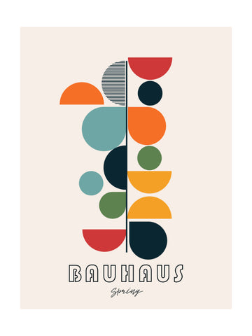 Bauhaus Geometric Spring | Poster - Passepartout
