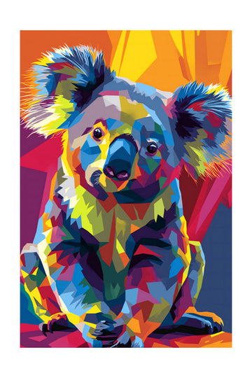 Colorful Pop Art Koala | Poster - Passepartout