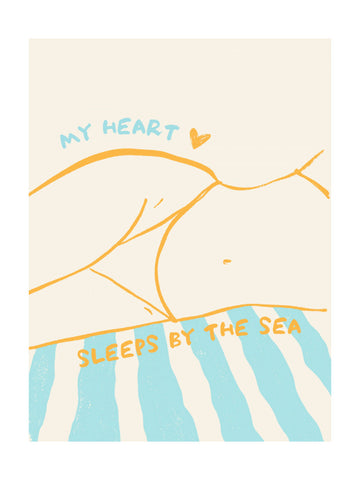 Heart Sleeps By The Sea | Poster - Passepartout