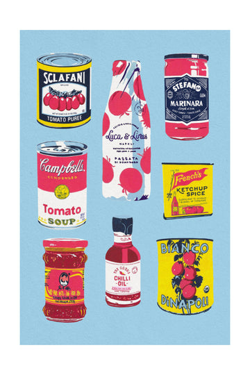 Retro Kitchen Food | Poster - Passepartout