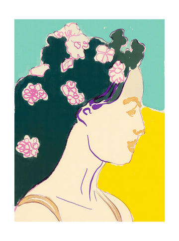 Serene Floral Portrait | Poster - Passepartout