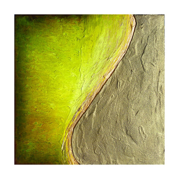 Vibrant Green Gold Texture | Poster - Passepartout