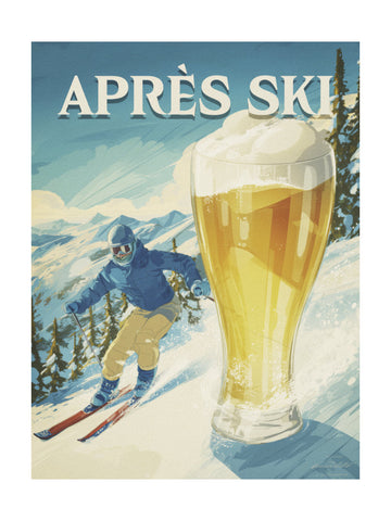Après Ski Mountain Beer | Poster - Passepartout