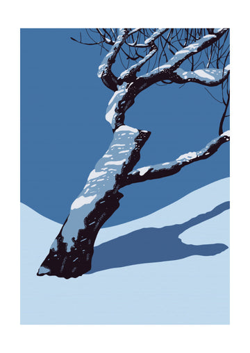 Snowy Winter Tree | Poster - Passepartout