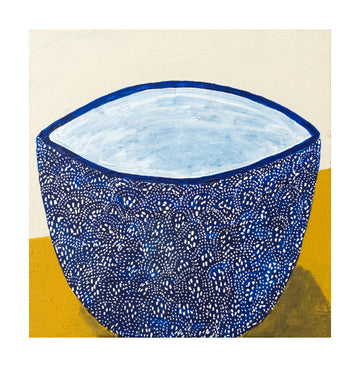 Blue Patterned Bowl | Poster - Passepartout