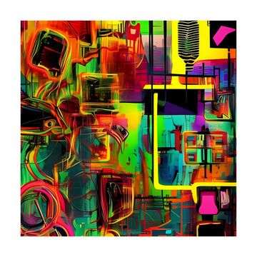 Vibrant Abstract Geometry | Poster - Passepartout