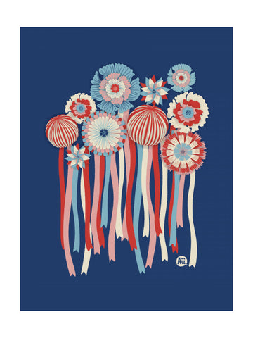 Patriotic Rosette Ribbons | Poster - Passepartout