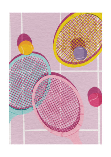 Playful Tennis Rackets | Poster - Passepartout