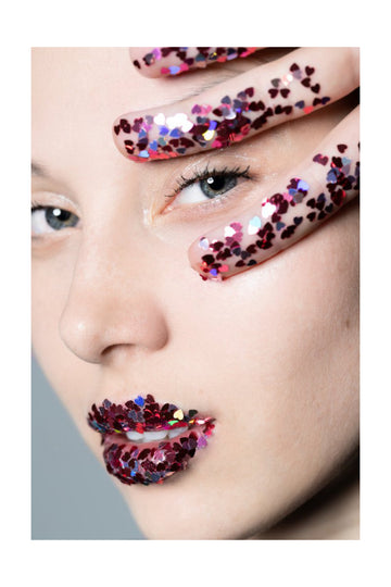 Glitter Heart Lips | Poster - Passepartout