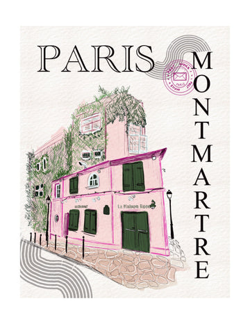 La Maison Rose Montmartre Paris | Poster - Passepartout