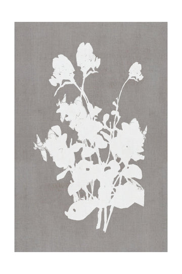 White Floral Silhouette | Poster - Passepartout