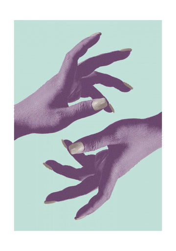 Purple Hands Connection | Poster - Passepartout