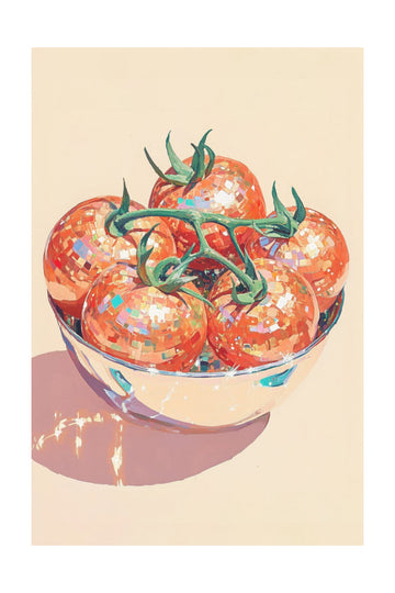 Disco Tomato Still Life | Poster - Passepartout
