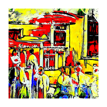 Colorful Street Market | Poster - Passepartout