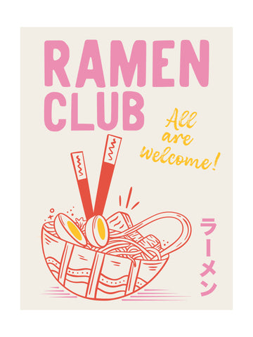 Ramen Club Welcome | Poster - Passepartout