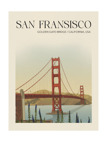 Golden Gate Bridge California | Poster - Passepartout