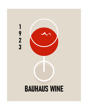 Bauhaus Wine Glass | Poster - Passepartout
