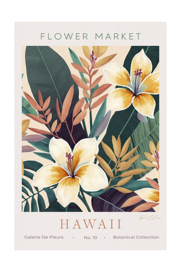 Hawaiian Tropical Flowers | Poster - Passepartout