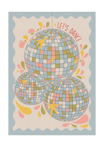 Lets Dance Retro Disco | Poster - Passepartout