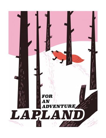 Lapland Fox Winter Forest | Poster - Passepartout