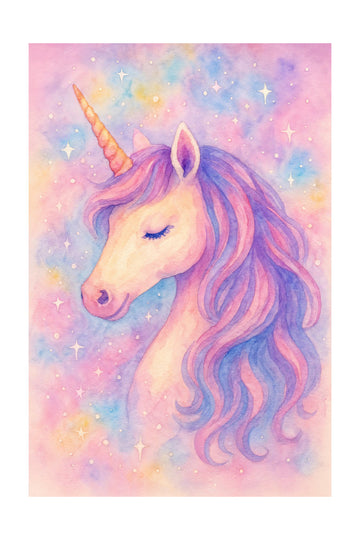 Dreamy Pastel Unicorn | Poster - Passepartout