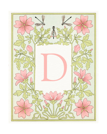 Art Nouveau Floral D | Poster - Passepartout