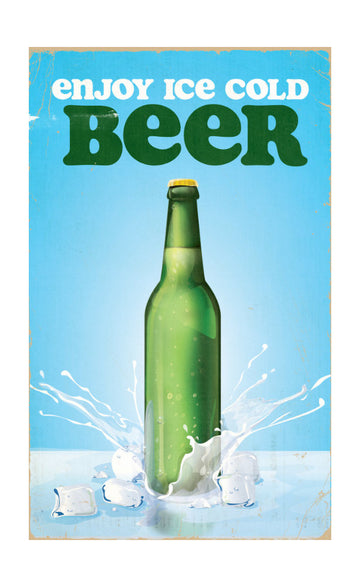 Ice Cold Beer Splash | Poster - Passepartout
