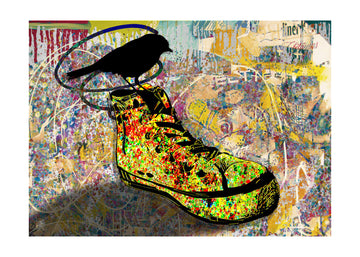 Colorful Sneaker Bird | Poster - Passepartout