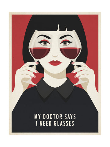 My Doctor Says Glasses | Poster - Passepartout
