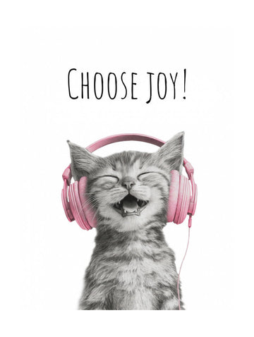 Happy Kitten Chooses Joy | Poster - Passepartout