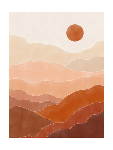 Warm Desert Layers | Poster - Passepartout