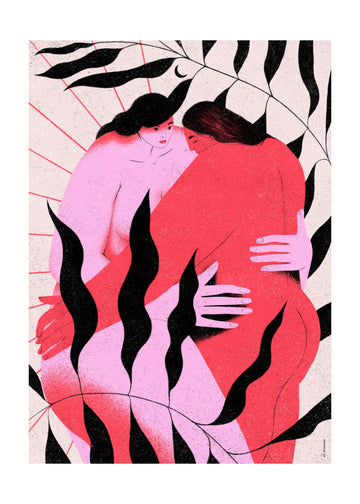 Women's Gentle Embrace | Poster - Passepartout
